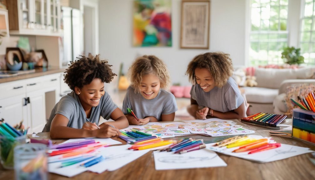 creative family coloring fun