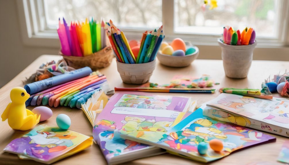 easter coloring book selection