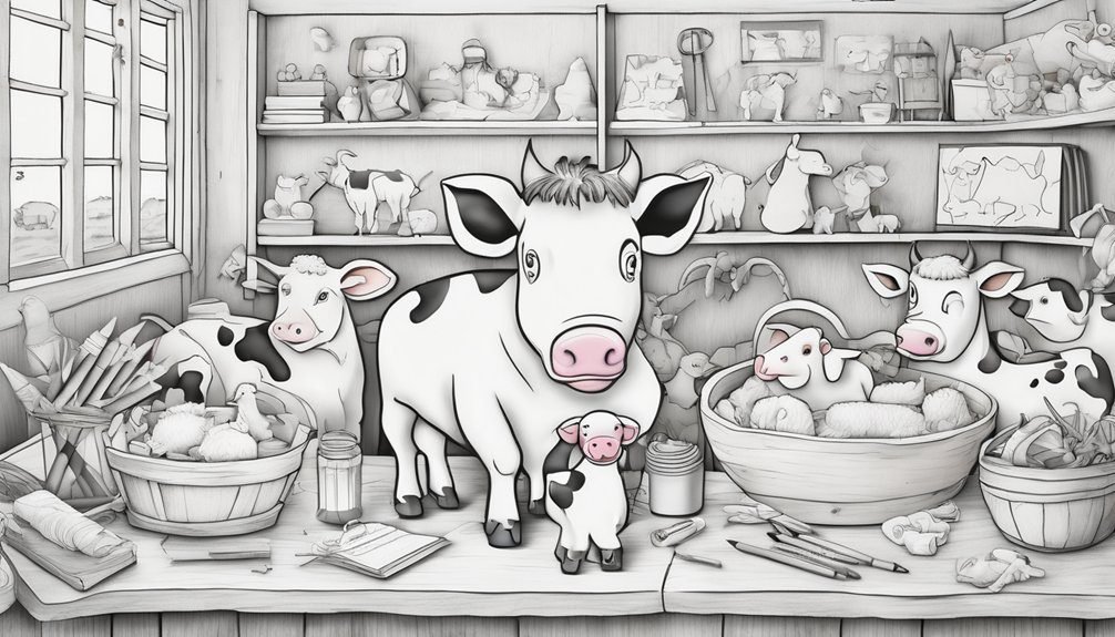 easy farm animal coloring