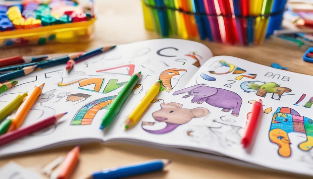 interactive alphabet coloring fun