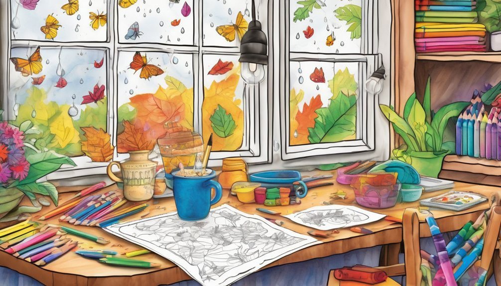 nature themed creative coloring activity