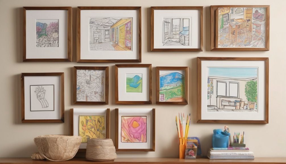 rotating framed coloring display