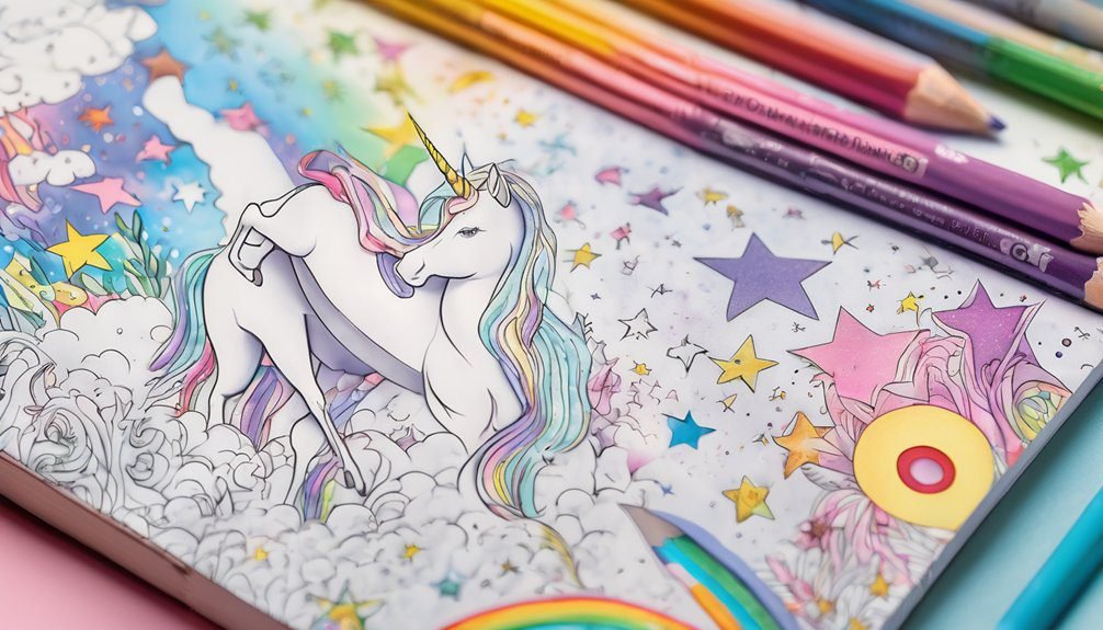 unicorn themed coloring books for kids