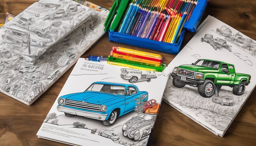 vehicle coloring books selection